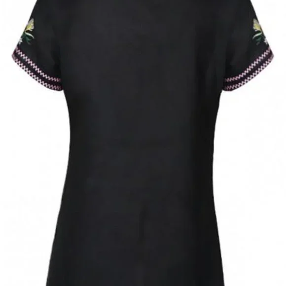 New Boho Floral Embroidered Blouse - Picture 4 of 4